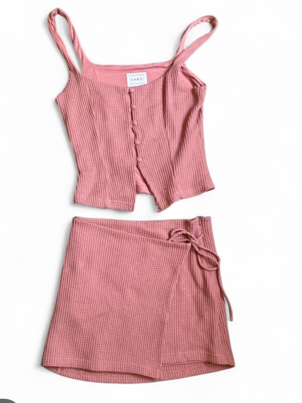 NEW Sabo Skirt Waffle Emilee Knit Set